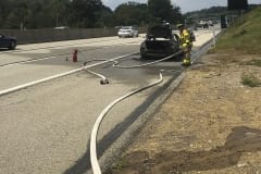 MTVFD and North Hampton VFD Respond to a Car Fire at PA Turnpike Mile Marker 31